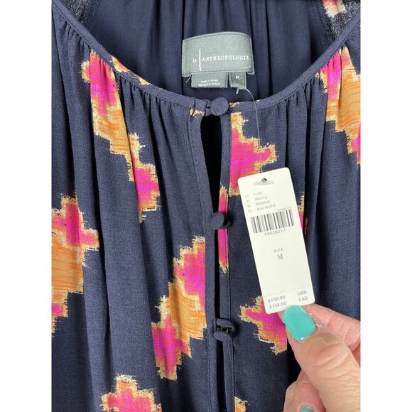 Anthropologie Candy Crush Puffed Long Sleeve Tiered Mini Dress Size‎ Medium - Picture 11 of 16